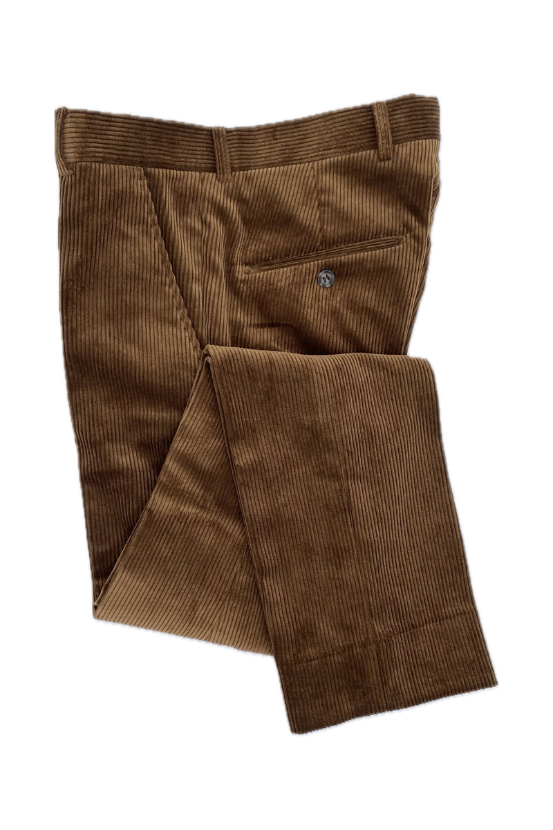 Pantalon en velours côtelé homme marron noisette